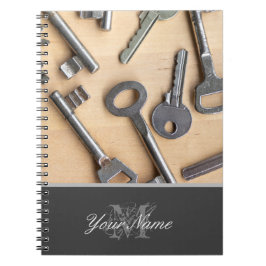 Anpassbare Monogramm mit verschiedenen Schlüsseln! Notizblock