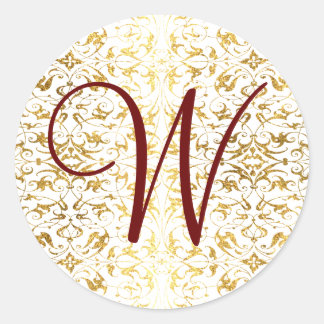 Anpassbare Monogramm Runder Aufkleber