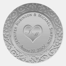 Anpassbare Monogramm-Silberfolie