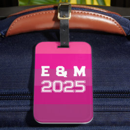 "Anpassbare Monogramm und Jahre Gepäckanhänger