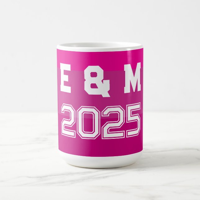 "Anpassbare Monogramm und Jahre Kaffeetasse (Mittel)
