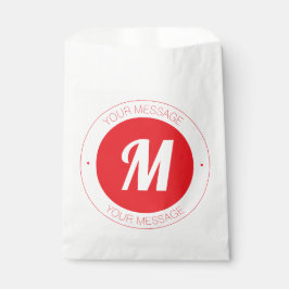 Anpassbare Monogramm- und kreisförmige Textvorlage Geschenktütchen