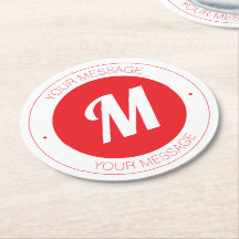 Anpassbare Monogramm- und kreisförmige Textvorlage