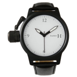 Anpassbare Monogramm und Name Armbanduhr