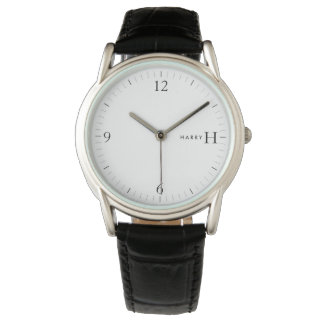 Anpassbare Monogramm und Name Armbanduhr