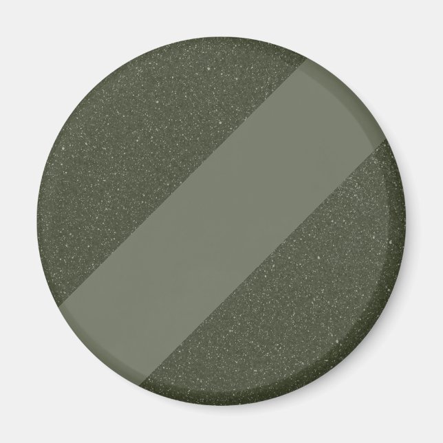 Anpassbare Moosgrüne Streifen-Magnet Magnet (Vorne)