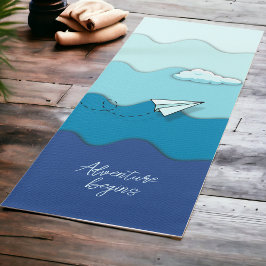 Anpassbare Motivierend "Adventure Begins" Yogamatte