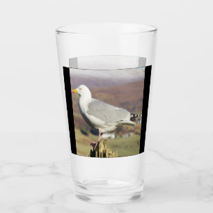 Anpassbare Möwe auf Zaunpfosten Glas