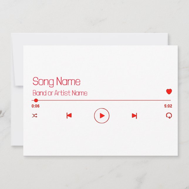 Anpassbare Musik Einladung (Vorderseite)