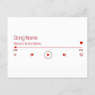 Anpassbare Musik Postkarte