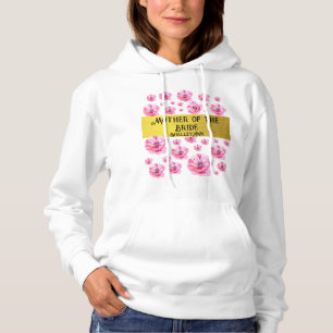 Anpassbare Mutter der Braut Gold- und rosa Blume Hoodie