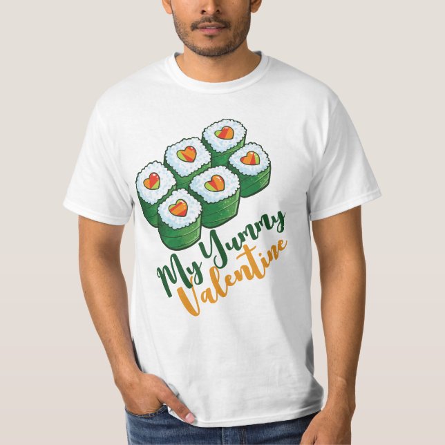Anpassbare "My Yummy Valentine" T-Shirt (Vorderseite)