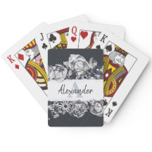 Anpassbare Name Navy Rose Stilvolle Chic Monogram