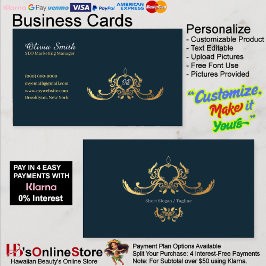 Anpassbare Navy Elegant Business Card 15 Visitenkarte