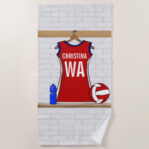 Anpassbare Netball-Uniform Strandtuch