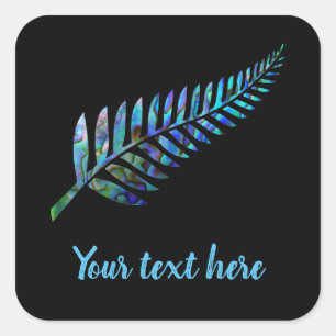 ANPASSBARE NEUSEELAND KIWI FARN PAUA AUFKLEBER