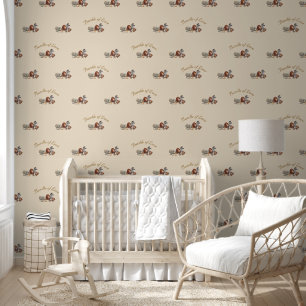 Anpassbare neutrale Babytier-Kinderzimmer Tapete