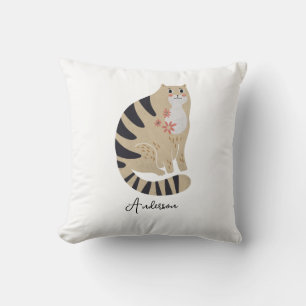 Anpassbare Niedliche Lächelkatze Kissen