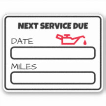 Anpassbare Niedliche Ölwechsel-Erinnerung Ölwechse