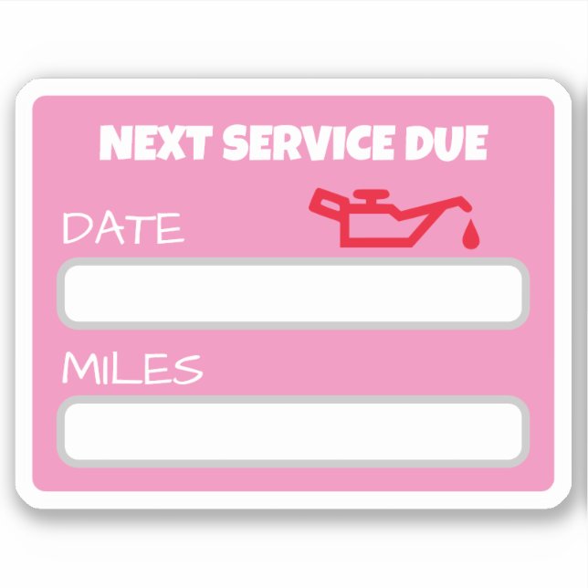 Anpassbare Niedliche Ölwechsel-Erinnerung Ölwechse Aufkleber (Vorderseite)