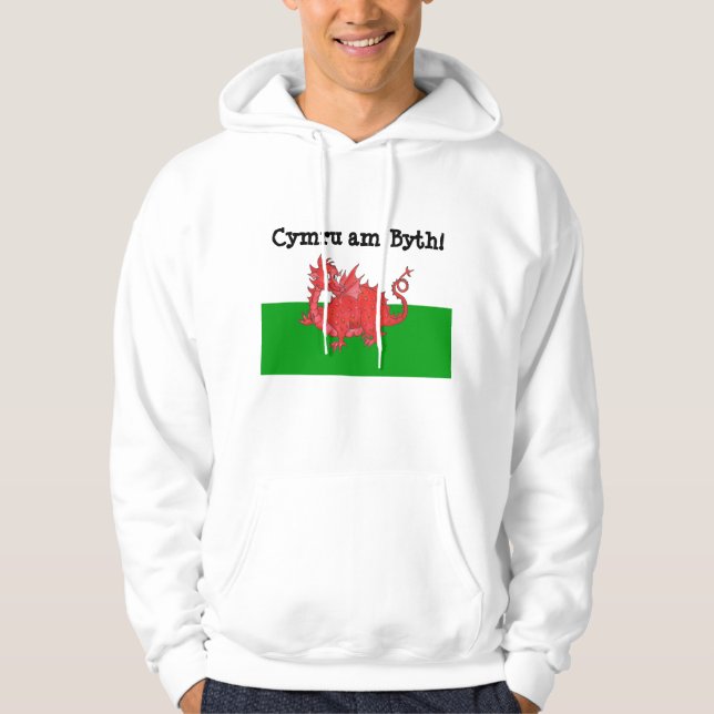 Anpassbare Niedliche Welsh Red Dragon Hoodie (Vorderseite)