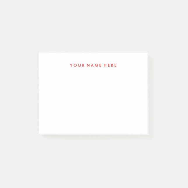 Anpassbare Notizklebefläche in Rot Post-it Klebezettel (Vorderseite)