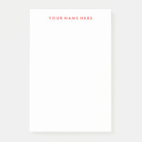 Anpassbare Notizklebefläche in Rot