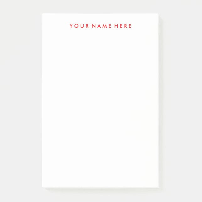 Anpassbare Notizklebefläche in Rot Post-it Klebezettel (Vorderseite)