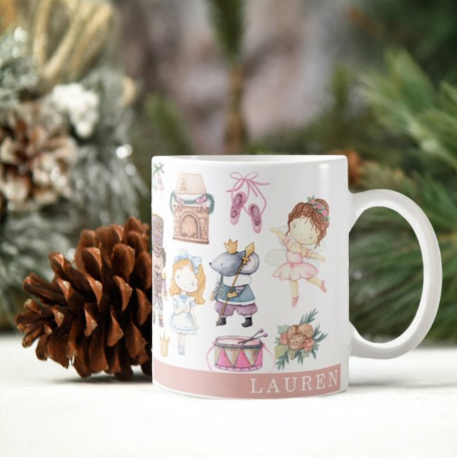 Anpassbare Nutcracker Ballet Weihnachtsfeier-Tasse Kaffeetasse (Von Creator hochgeladen)
