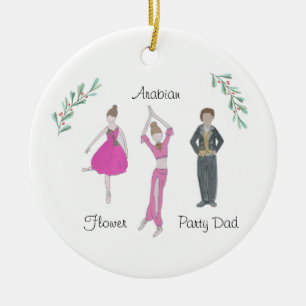 Anpassbare Nutcracker-Party-Vater/Blume/Arabisch Keramik Ornament
