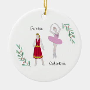Anpassbare Nutcracker-Russe/Kolumine Keramik Ornament