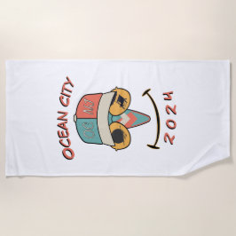 Anpassbare Ocean City 2024 Strandtuch