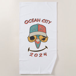 Anpassbare Ocean City 2024 Strandtuch