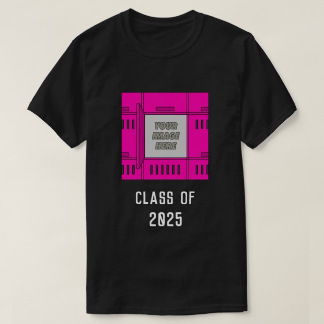 Anpassbare offene Locker Rahmen hell rosa T-Shirt (Design vorne)