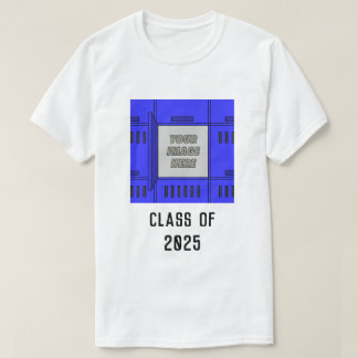 Anpassbare Open Locker Rahmen blau T-Shirt