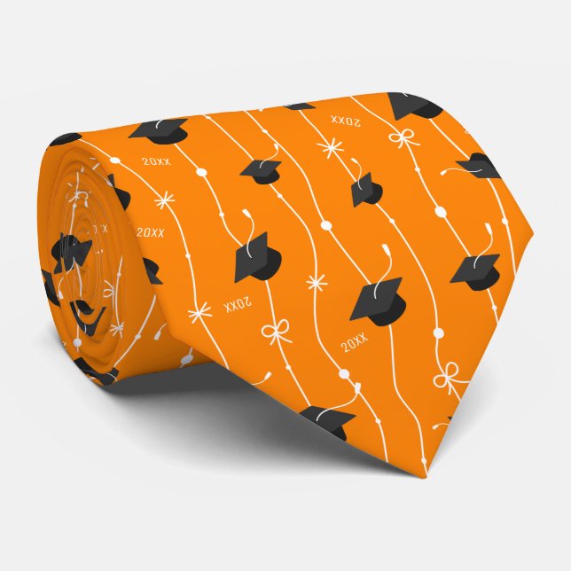 Anpassbare Orange Graduation Caps und Multifunktio Krawatte (Gerollt)