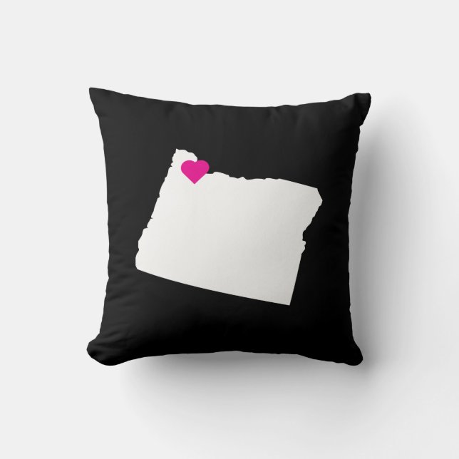Anpassbare Oregon Staat Liebe Reversible Pillow Kissen (Vorderseite)