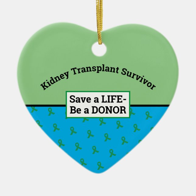 Anpassbare Organspende Keramik Ornament (Vorne)