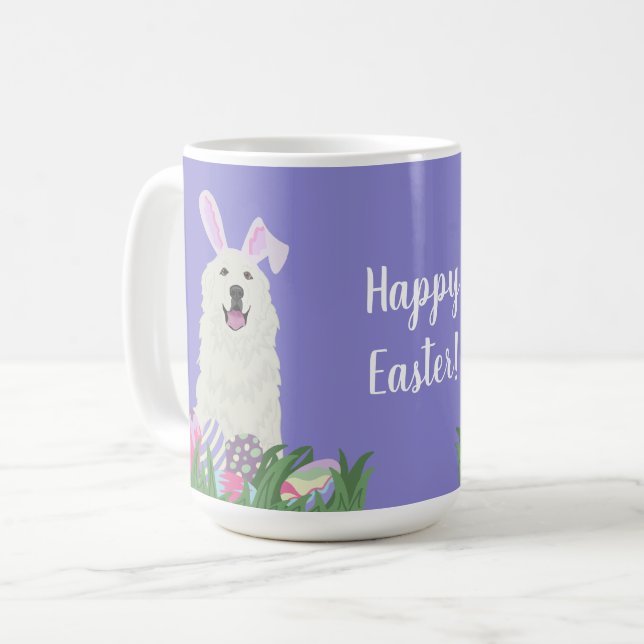 Anpassbare Osterfeiertage in großen Pyrenäen Kaffeetasse (Vorderseite Links)