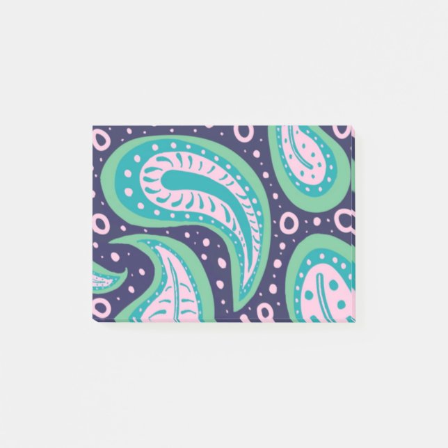 Anpassbare Paisley Post-It-Notes Post-it Klebezettel (Vorderseite)