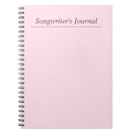 Anpassbare Pastel-Songwriter-Zeitschrift Notizblock