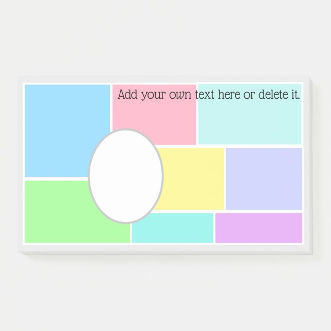 Anpassbare Patchwork-Post-It-It-Note-Pad Post-it Klebezettel (Vorderseite)