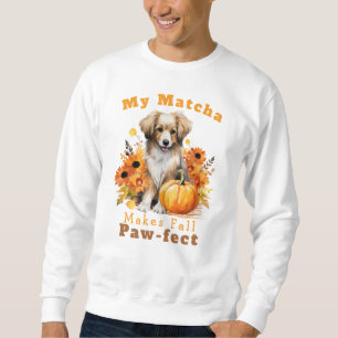 Anpassbare Paw-Fect-HerbstdogLatte Sweatshirt