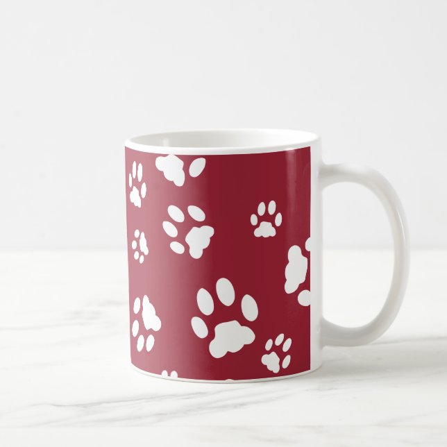 Anpassbare Paw-Prints Kaffeetasse (Rechts)
