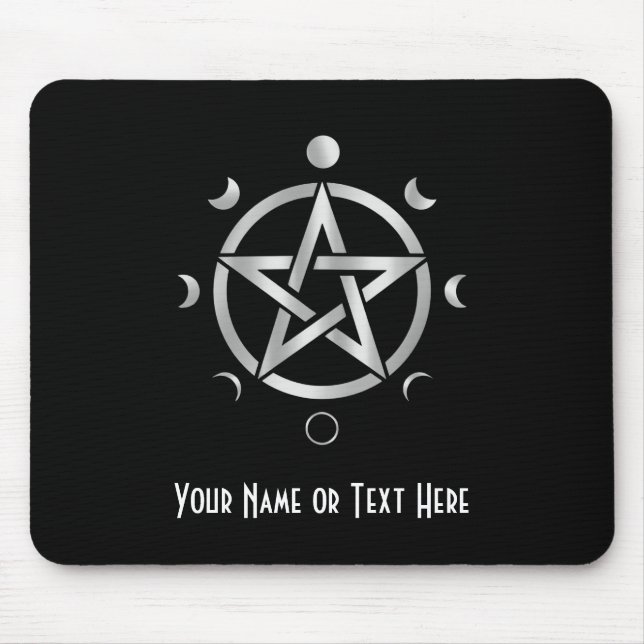 Anpassbare Pentakel-Mondphasen-Mauspad Mousepad (Vorne)
