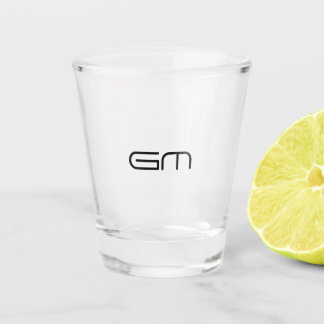 Anpassbare persönliche elegante Initialen Schnapsglas