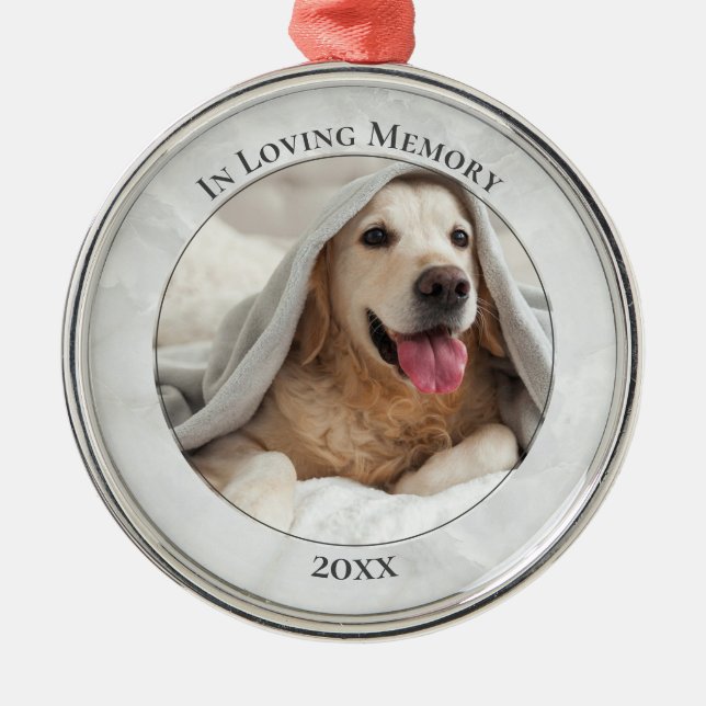 Anpassbare PET-FOTO-MEMORIAL Ornament Aus Metall (Vorne)