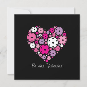 Anpassbare Pickleball 💘 Valentinstag  Karte