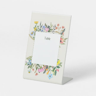 Anpassbare Platzierung von Tischnummern Sockelschild