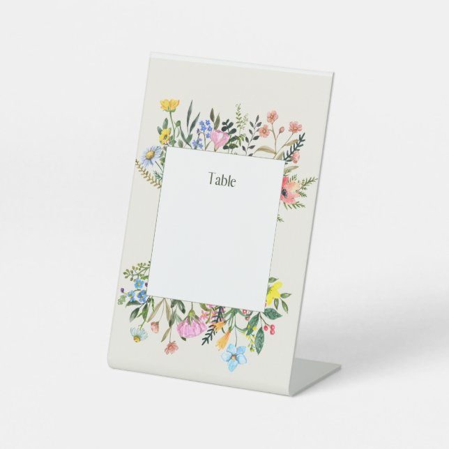 Anpassbare Platzierung von Tischnummern Sockelschild (Vorderseite)